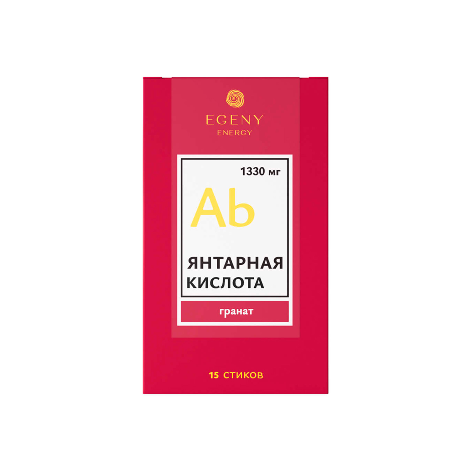 Натуральная янтарная кислота EGENY с соком граната в стиках, 15 шт